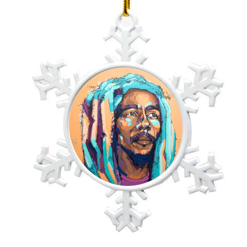 Thoughtful Bob - snowflake decoration by Laura Selevos