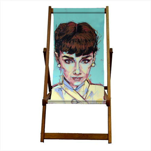Audrey Gaze - canvas deck chair by Laura Selevos