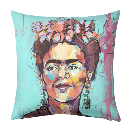 Sassy Frida - designed cushion by Laura Selevos
