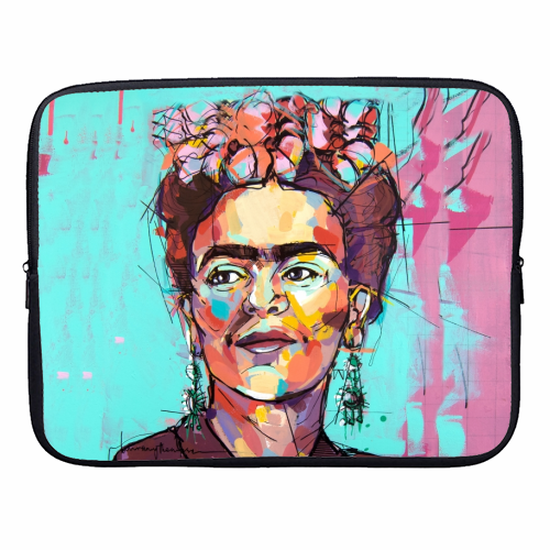 Sassy Frida - designer laptop sleeve by Laura Selevos