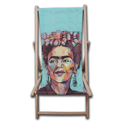 Sassy Frida - canvas deck chair by Laura Selevos