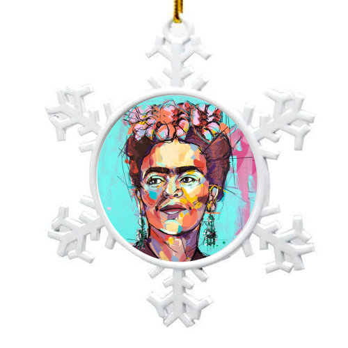 Sassy Frida - snowflake decoration by Laura Selevos