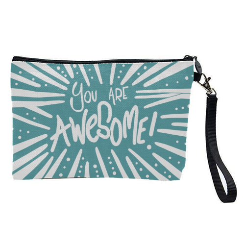 You are AWESOME - pretty makeup bag by Lucy Joy