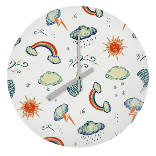 Weatherly - quirky wall clock by minniemorris art