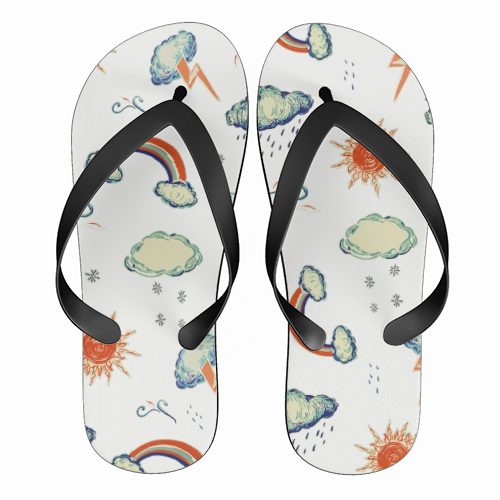 Weatherly - funny flip flops by minniemorris art
