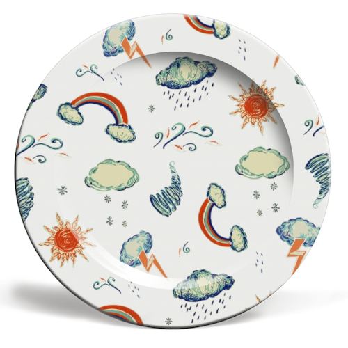 Weatherly - ceramic dinner plate by minniemorris art