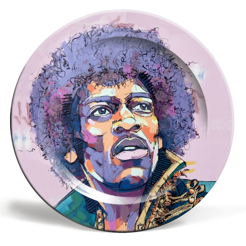 Purple Haze - ceramic dinner plate by Laura Selevos
