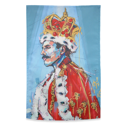 Royal Freddie - funny tea towel by Laura Selevos