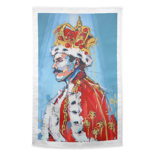 Royal Freddie - funny tea towel by Laura Selevos