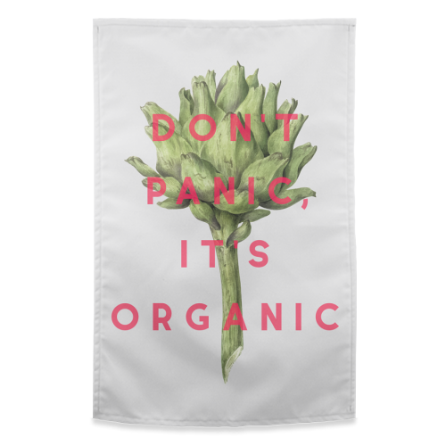 Don't Panic It's Organic - funny tea towel by The 13 Prints