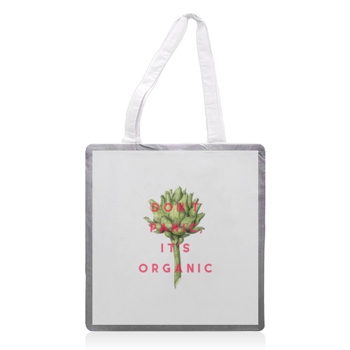 Don't Panic It's Organic - printed tote bag by The 13 Prints