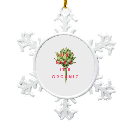 Don't Panic It's Organic - snowflake decoration by The 13 Prints