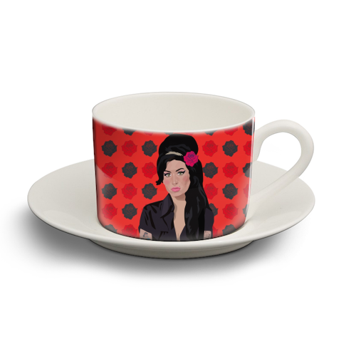 Amy Winehouse - personalised cup and saucer by SABI KOZ