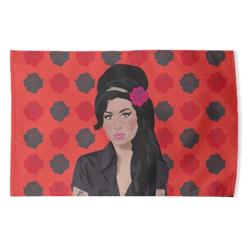 Amy Winehouse - funny tea towel by SABI KOZ