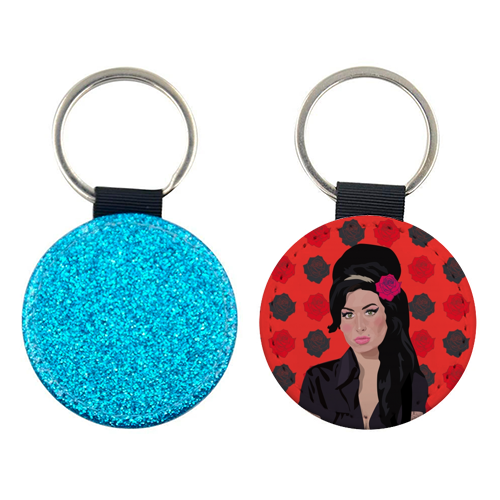 Amy Winehouse - personalised picture keyring by SABI KOZ