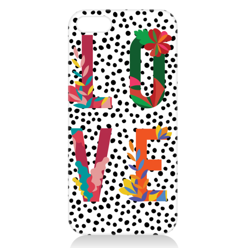 LOVE Floral Polka Dot - unique phone case by The 13 Prints
