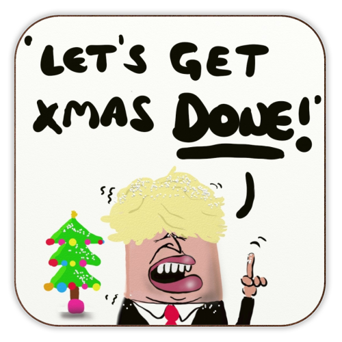 Boris Christmas - personalised beer coaster by Do Something David