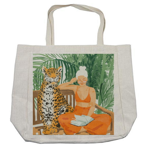 Jungle Vacay II - cool beach bag by Uma Prabhakar Gokhale
