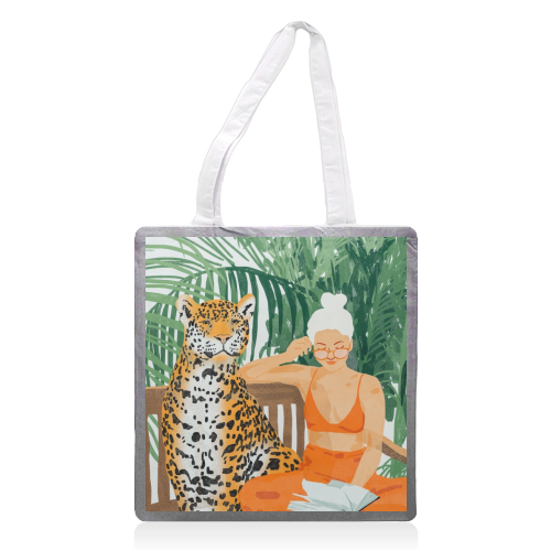 Jungle Vacay II - printed tote bag by Uma Prabhakar Gokhale