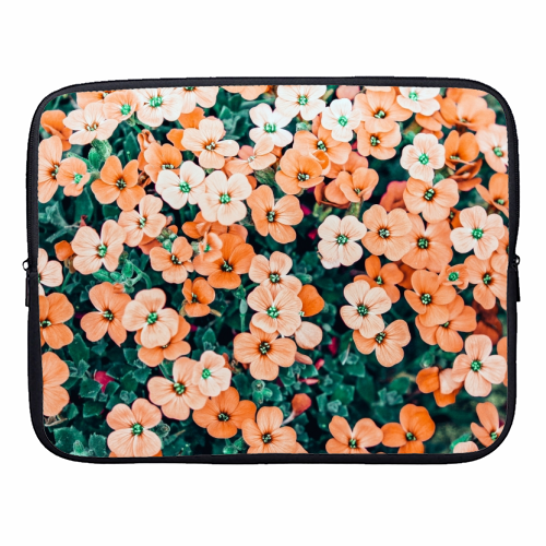 Floral Bliss - designer laptop sleeve by Uma Prabhakar Gokhale