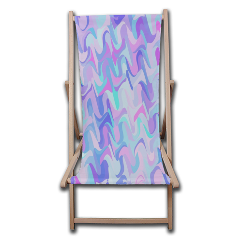 Pastel Squiggles - canvas deck chair by Kaleiope Studio