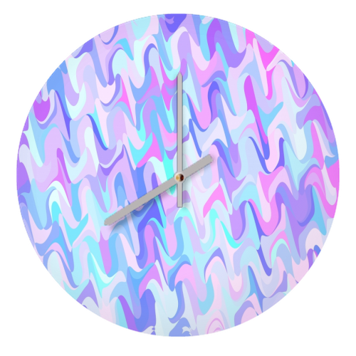 Pastel Squiggles - quirky wall clock by Kaleiope Studio
