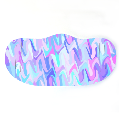 Pastel Squiggles - face cover mask by Kaleiope Studio