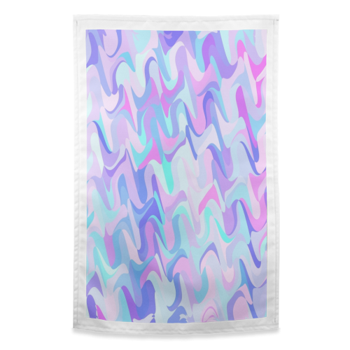 Pastel Squiggles - funny tea towel by Kaleiope Studio