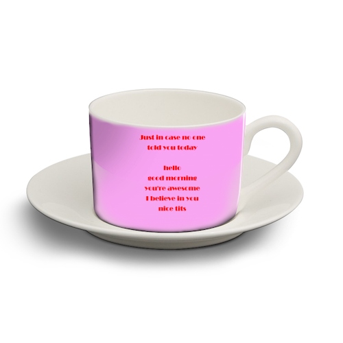 Nice Tits - personalised cup and saucer by The 13 Prints