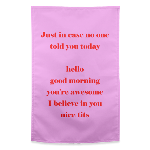 Nice Tits - funny tea towel by The 13 Prints
