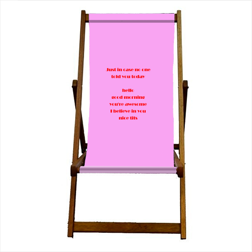 Nice Tits - canvas deck chair by The 13 Prints