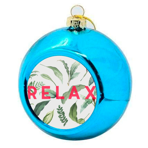Relax - colourful christmas bauble by The 13 Prints