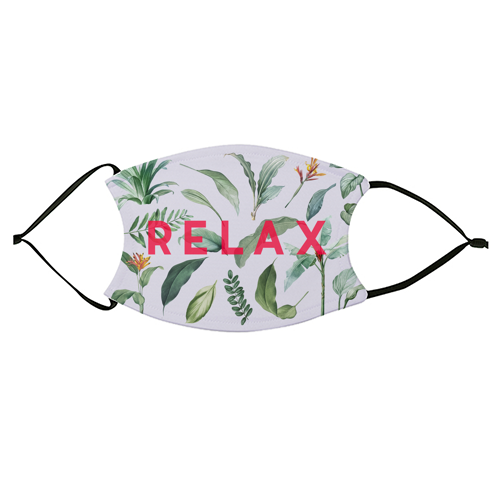 Relax - face cover mask by The 13 Prints