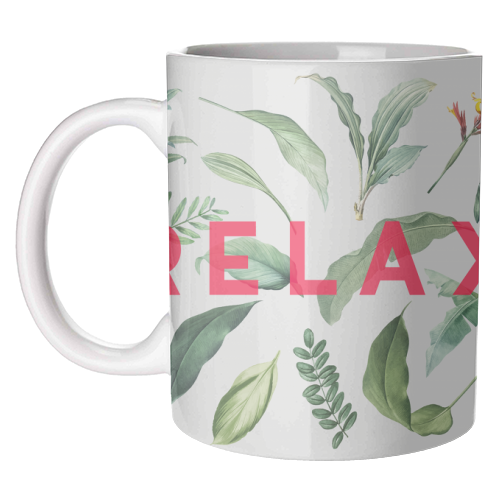 Relax - unique mug by The 13 Prints