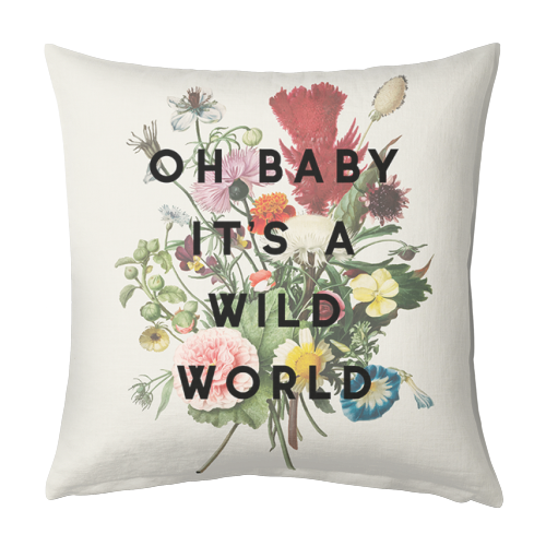 Oh Baby It's A Wild World - designed cushion by The 13 Prints