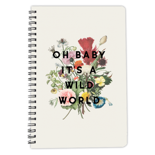 Oh Baby It's A Wild World - personalised A4, A5, A6 notebook by The 13 Prints