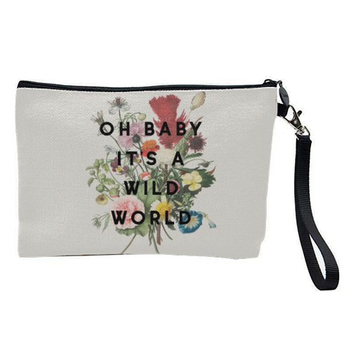 Oh Baby It's A Wild World - pretty makeup bag by The 13 Prints