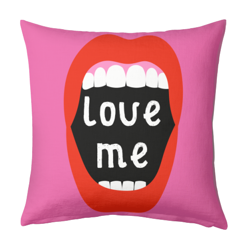 Love Me ! - designed cushion by Adam Regester