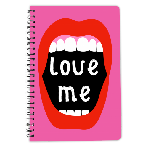 Love Me ! - personalised A4, A5, A6 notebook by Adam Regester