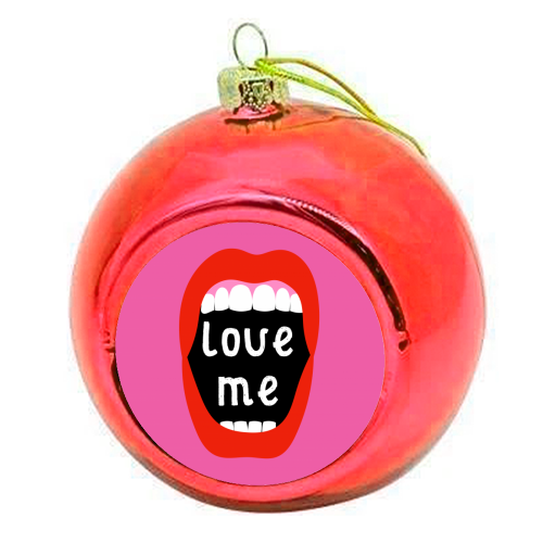 Love Me ! - colourful christmas bauble by Adam Regester