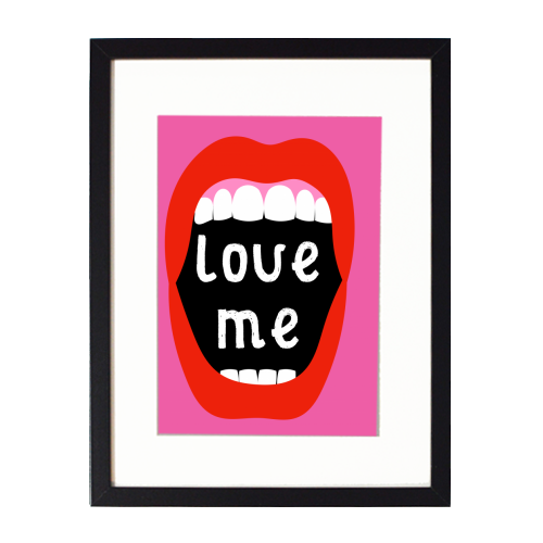 Love Me ! - framed poster print by Adam Regester