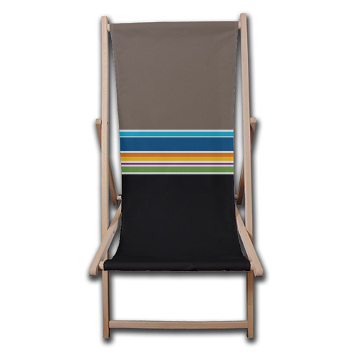 Stripes on the horizon - canvas deck chair by deborah Withey