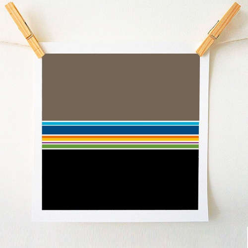 Stripes on the horizon - A1 - A4 art print by deborah Withey