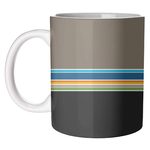 Stripes on the horizon - unique mug by deborah Withey