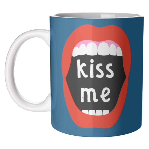 Kiss Me - unique mug by Adam Regester