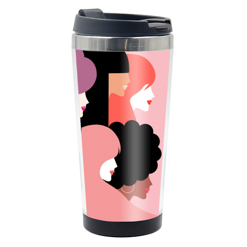 Girl Power 'We Persist' Coral - photo water bottle by Dominique Vari
