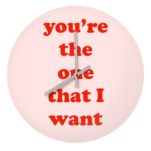 You're the one that I want - quirky wall clock by Adam Regester