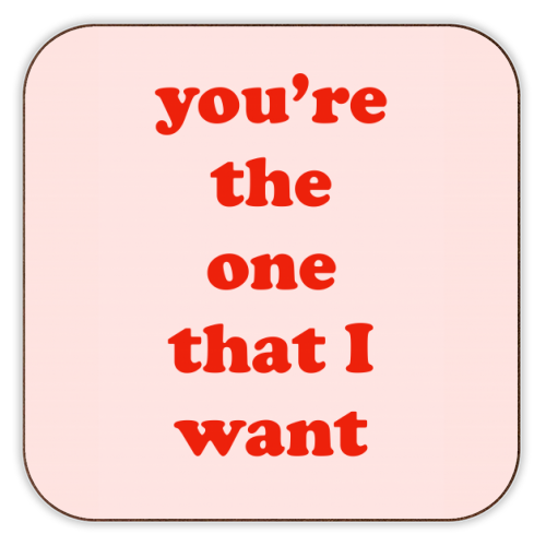 You're the one that I want - personalised beer coaster by Adam Regester