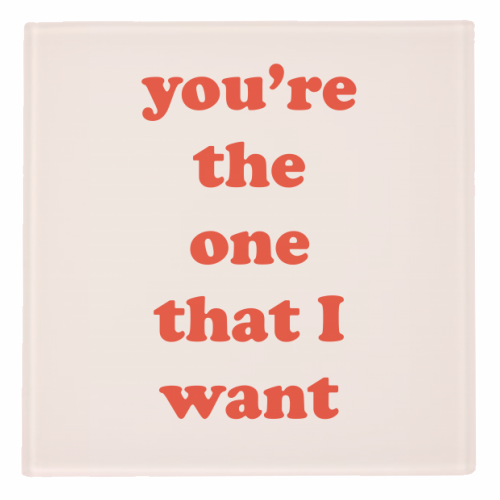 You're the one that I want - personalised beer coaster by Adam Regester