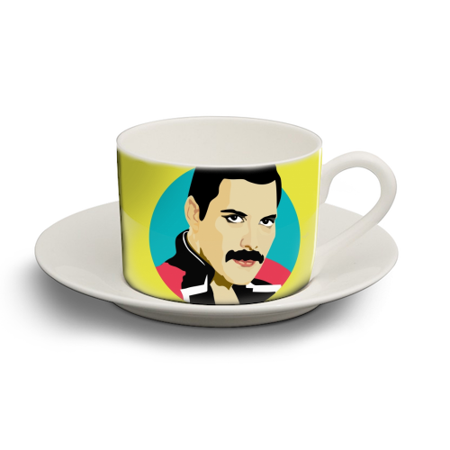 Freddie Mercury - personalised cup and saucer by SABI KOZ